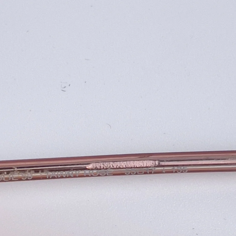 Marchon Tawny Rose Women's Eyeglasses Frame‎ Rose Gold Metal 55-17-135 mm